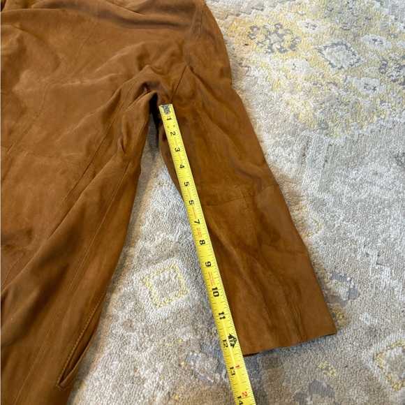 Calypso St Barth Suede Ruffle Trench Jacket - Picture 12 of 12